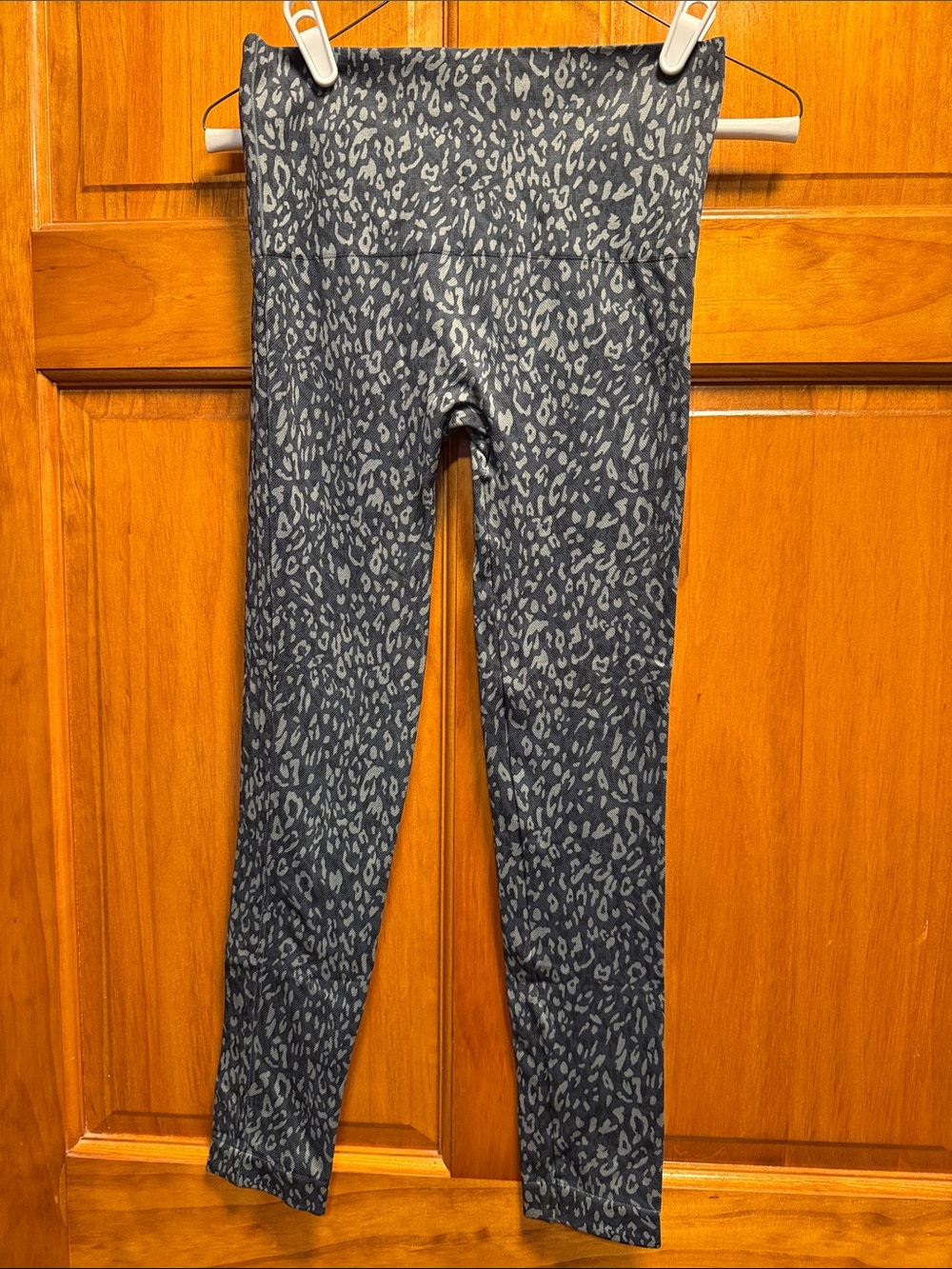 SPANX Gray Leopard-Print High-Waist Leggings